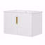 Meuble-lavabo de salle de bain vintage 30 po avec lavabo en céramique, lavabo simple en céramique à 3 trous, meuble-lavabo avec 2 portes à fermeture douce