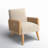 Mayenne Upholstered Accent Chair with Rattan Arms-985338284