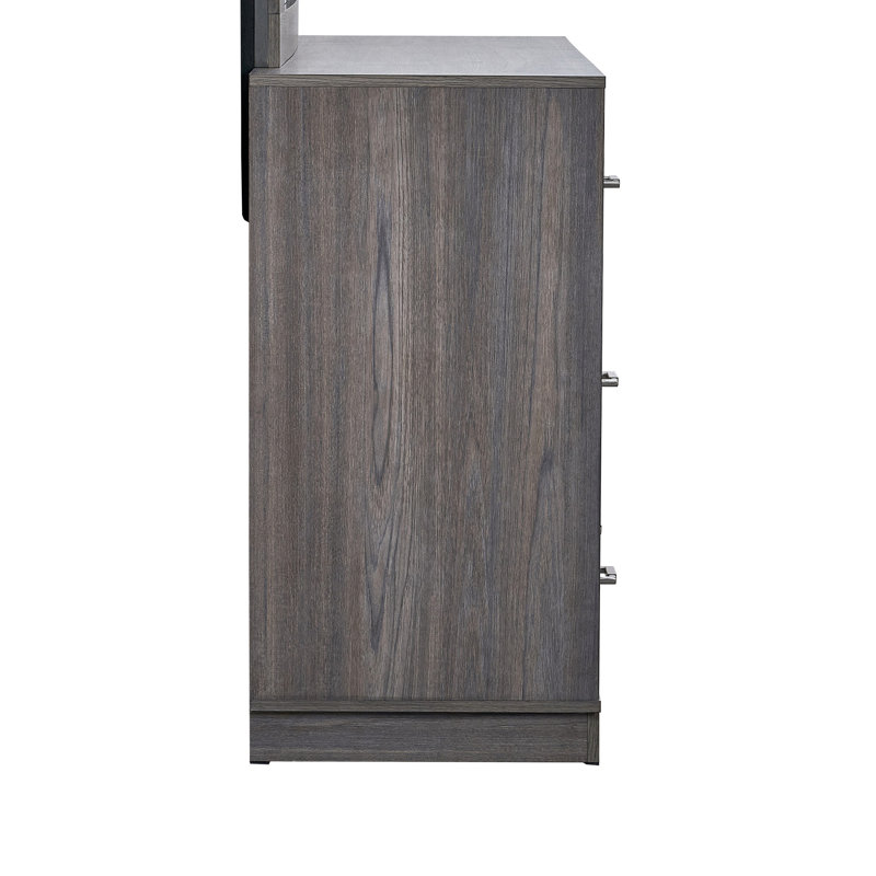 Commode Aberdeen G02500-D (sans miroir), gris / chêne