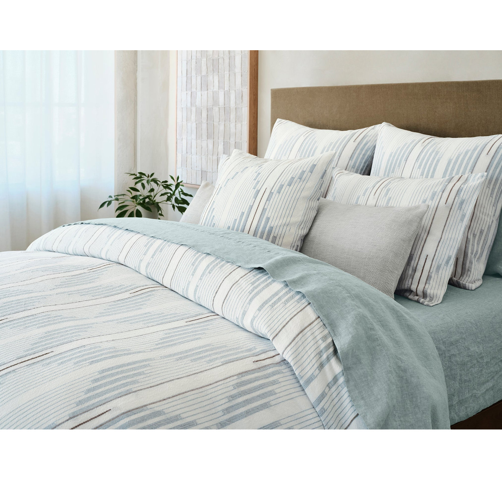Morelia Organic Cotton Duvet Cover Set, King/Cal King Duvet Cover, Wave