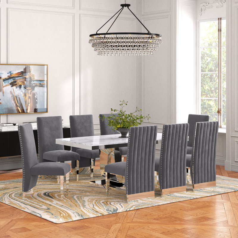 Ensemble repas 8 personnes Mcnally, Gris