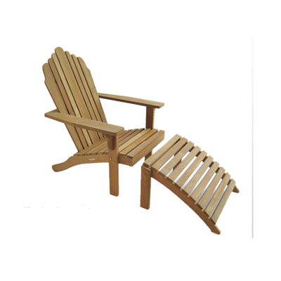 Cen Outdoor Adirondack Chair With Ottoman