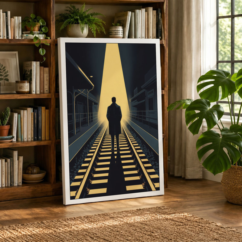 Solitary Path Industrial - Wrapped Canvas, 24x16 - 61.0 x 40.6 cm, White Border