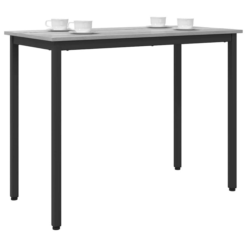 Metal Base Dining Table, Grey Sonoma
