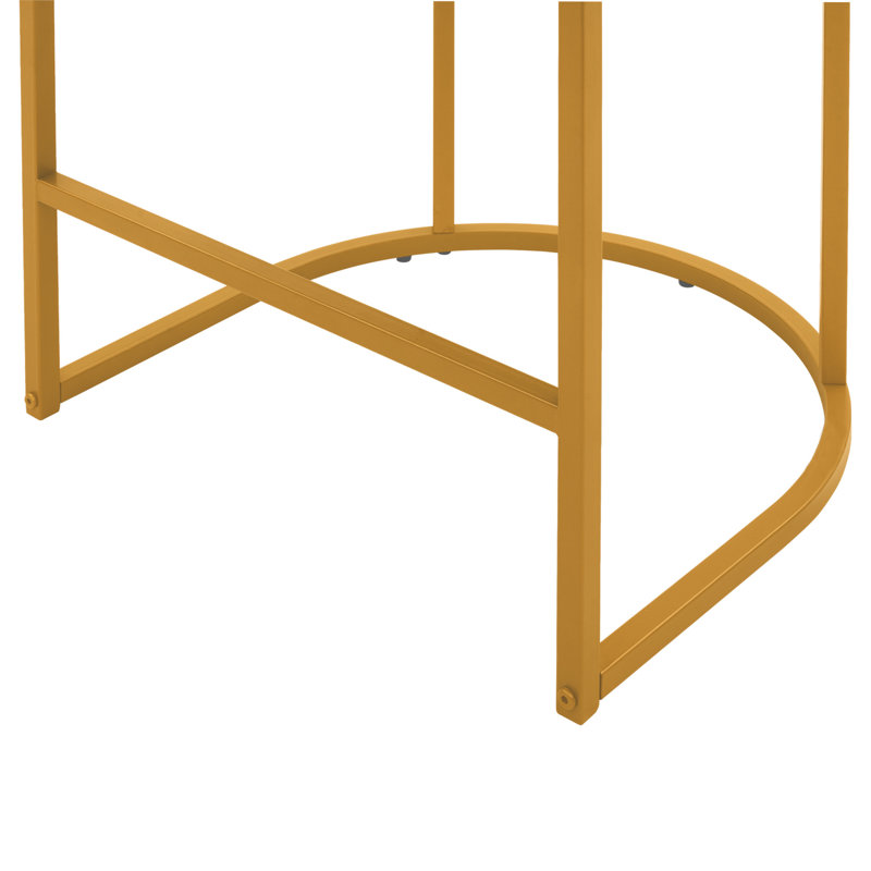 Tabouret de bar 26 po, Beige Seat/Gold Frame, 1