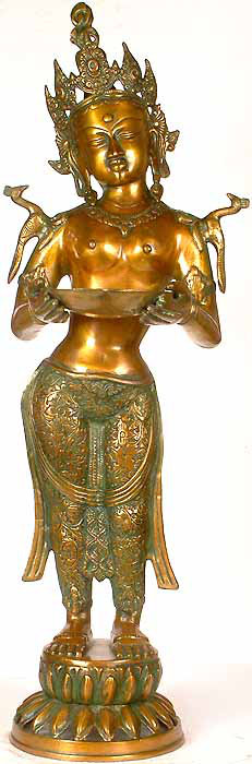 30'' H Brass Tabletop Dish