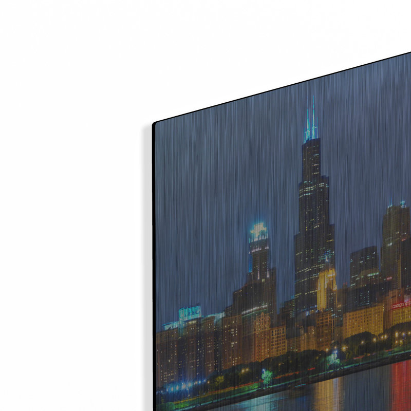 «Chicago Skyline» par Winthrope Hiers, H 16 po x l 48 po