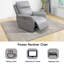 Fauteuil inclinable électrique 36 po en cuir respirant avec lumière DEL et port USB