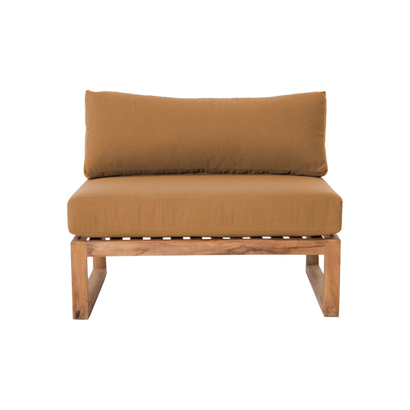 Fauteuil d'extérieur en teck Premer, Chameau