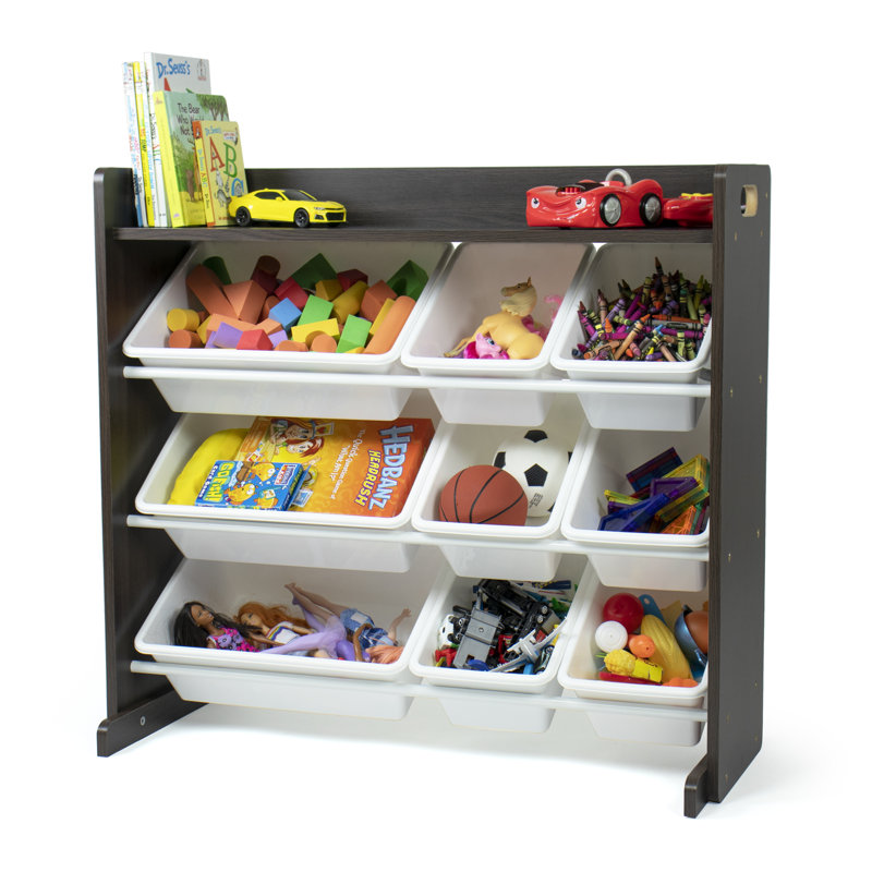 Eliseo Toy Organizer with Bins, Espresso