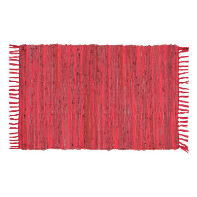 Handcrafted Vibrant Cotton Rug 24X36" – Washable, Reversible, With Tassels For Any Room - 24''X36''