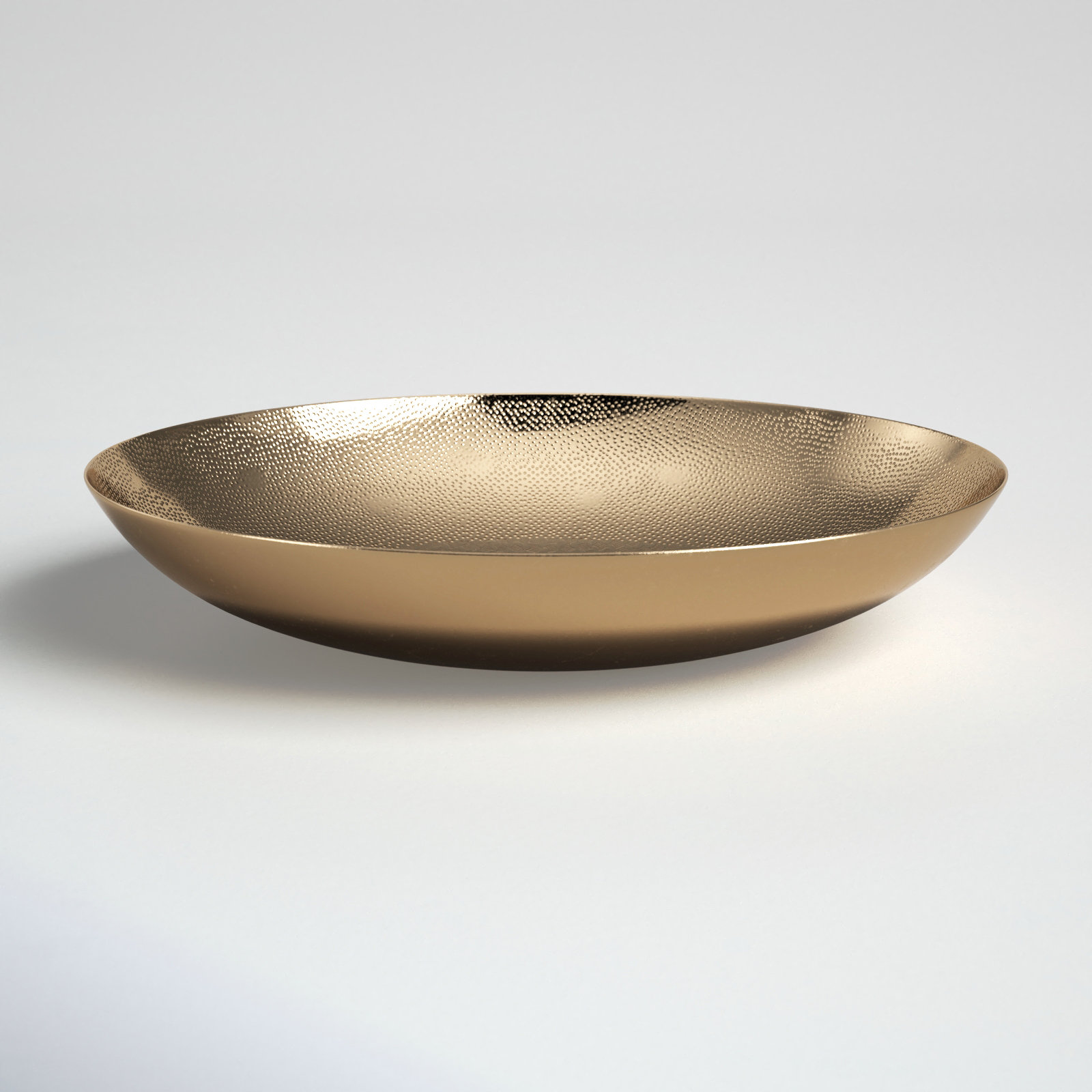 Fontana Decorative Bowl, 3" H x 17" W x 17" D, Gold