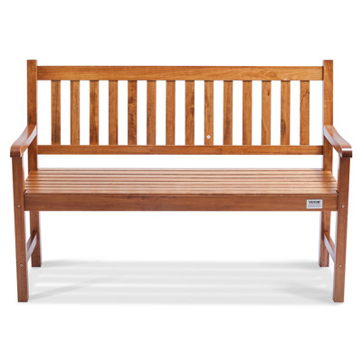 Banc d'extérieur en bois pour l'extérieur 50 pouces VEVOR