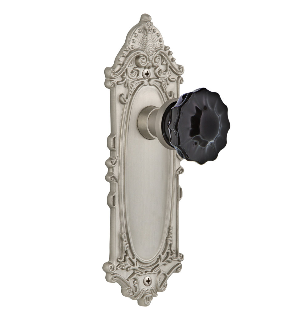 Victorian Plate with Crystal Black Door Knob Nostalgic Warehouse 