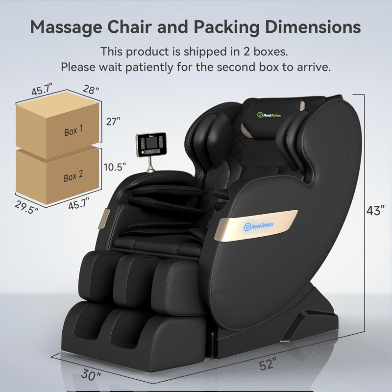 Fauteuil de massage Dual Core S Track, Noir