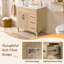 Meuble-lavabo avec lavabo, 2 portes, 3 tiroirs et tablette ajustable