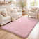 Solid Rug Soft Fluffy Pink Indoor Area Rug for Living Room Bedroom Nursery Kids Room