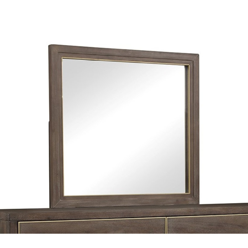 Miroir, aucun assemblage requis, finition noyer sablé