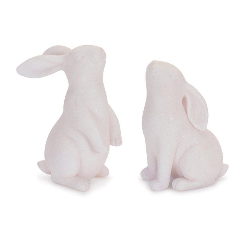Figurine lapin Blush Glitter (ensemble de 2)