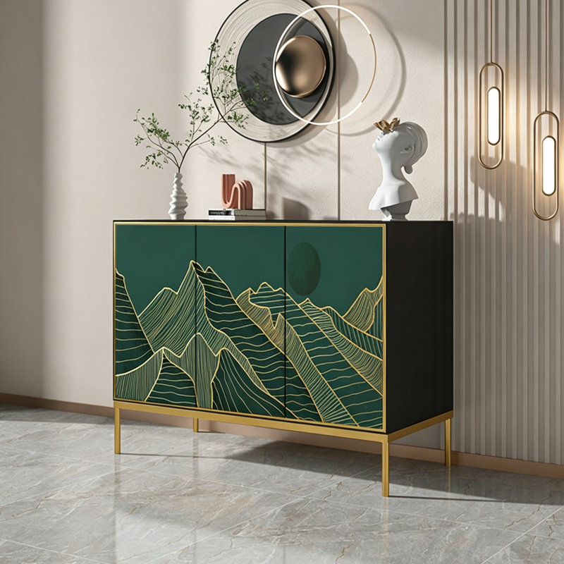 Armoire de rangement de salon en bois massif