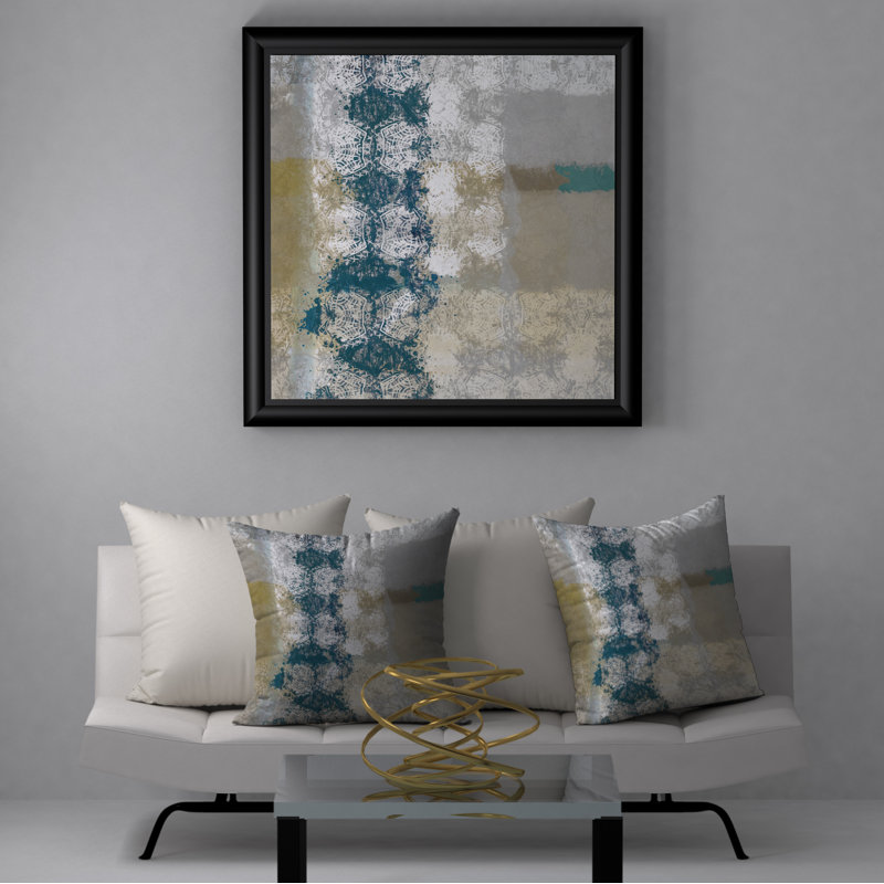 Abstract Reversible Throw Pillow, 24" x 24"