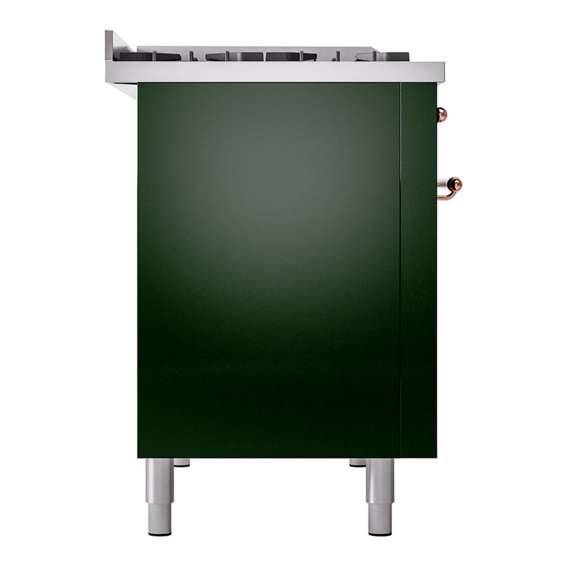 ILVE Nostalgie II 48 Dual Fuel Range , Emerald Green/Copper, Liquid Propane