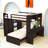 Hockaday Full Over Twin Size Wood Bunk Bed with Shelves,Desk and Wardrobe-1009233968