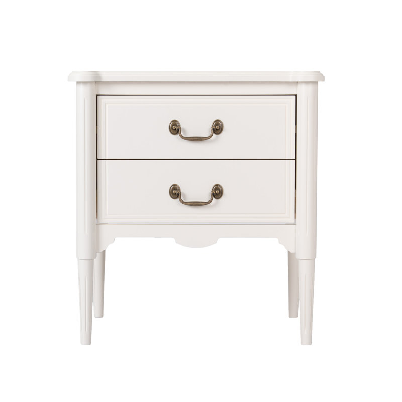Doniesha End Table With Drawers, Antique White, Antique White, Individual