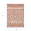 Tapis intérieur lavable quadrilobe beige saumon 8 pi x 10 pi