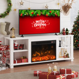Brayanna Storage Credenza with Electric Fireplace Included
