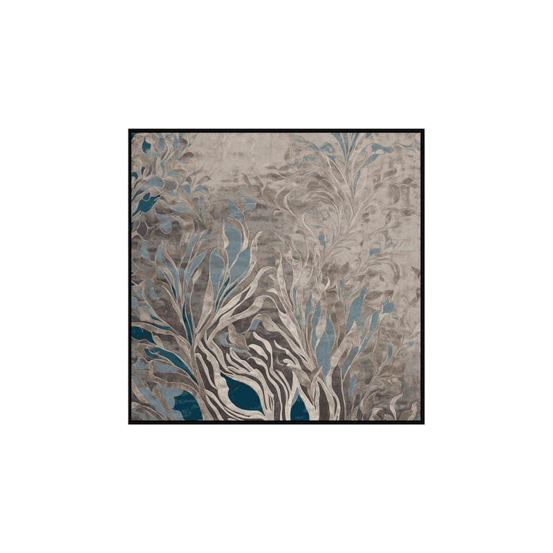 Tapis noir lavable à la machine, Carré 4 pi