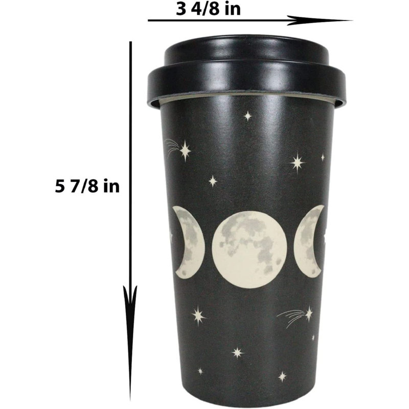 Tasse de voyage en verre de bambou Calliope Wiccan Gothic Macabre