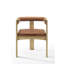 Chaise avec accoudoirs Vite en brun