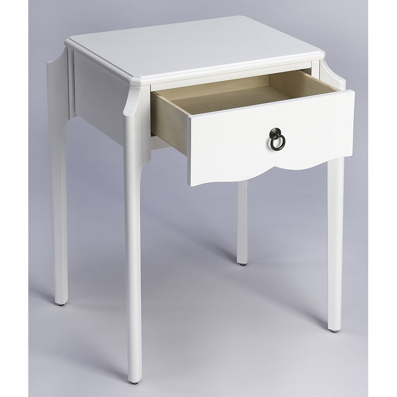 Greenhorn 51 cm W Bedside Table, White