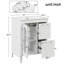 Meuble-lavabo avec lavabo, meuble-lavabo avec deux tiroirs et porte-1903319612