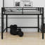 Lit mezzanine en métal avec échelle pratique et garde-corps robustes-837418578