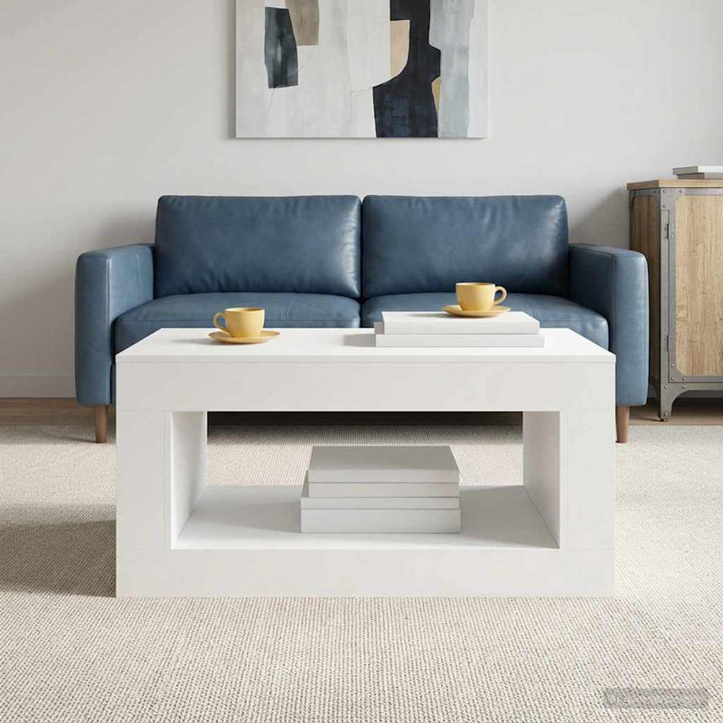 Coffee Table, White, White, White