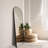 Adrian 16 in. W x 59 in. H Large Arched Metal Framed Floor Full-Length Mirror, Freestanding Bedroom Standing Mirror, Black-1047288789