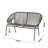 Outdoor Patio Loveseat, Green PE Wicker-314398278