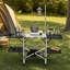 Table de cuisine de camping pliante - Station de cuisson extérieure portative avec plateau résistant à la chaleur