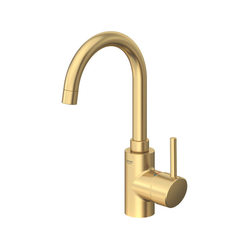 Concetto™ Single Hole Bathroom Faucet with Drain Assembly, Brushed Gold