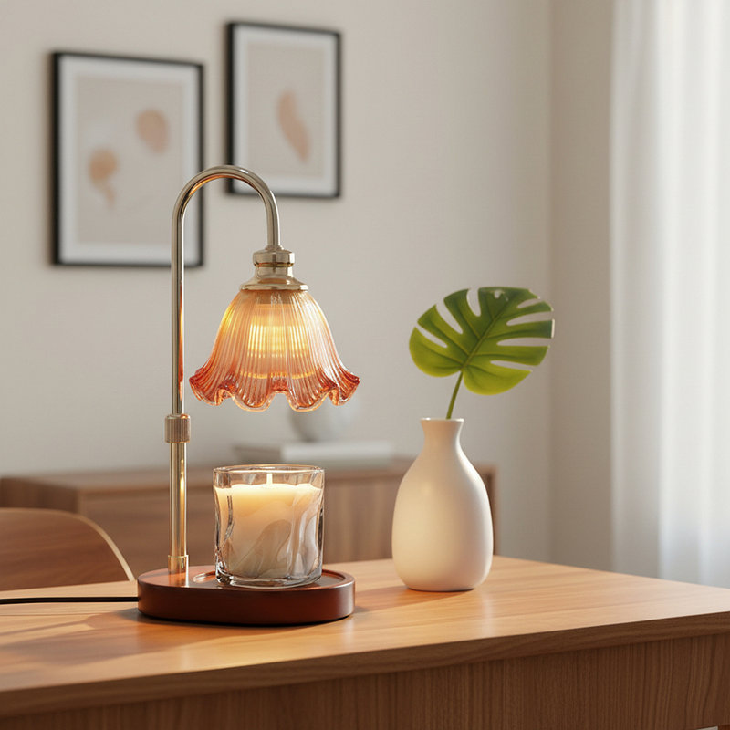 Lampe de bougie avec gradateur à intensité variable: Cadeaux d'anniversaire pour les femmes et décorations de Noël pour la maison - Cadeaux de lampes de bougie pour maman - Éléphant blanc