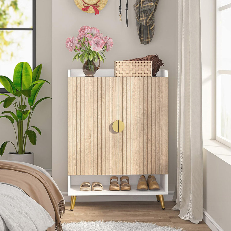 Armoire à chaussures en bois à 7 niveaux