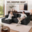 3 Seater Corduroy Sofa & Chaise-989797055-985689598