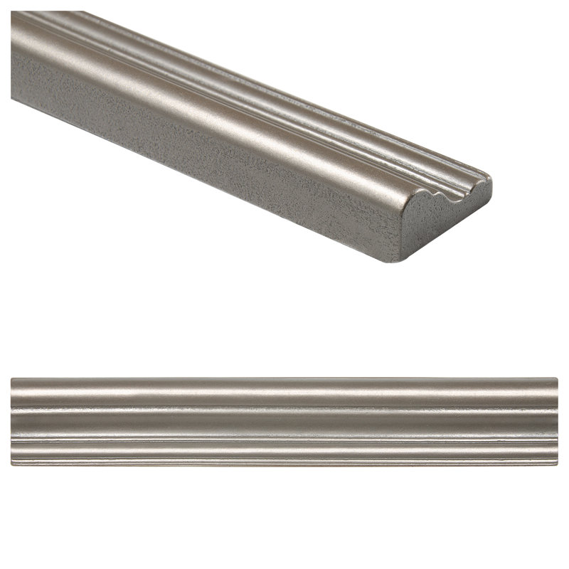 Garniture de tuile de chaise l 2 po x l 12 po, Nickel brossé