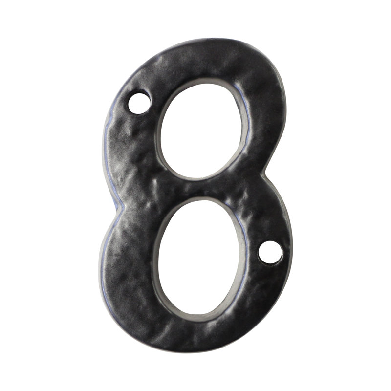 Numéro de maison à fixation flottante en métal 2 po, 8
