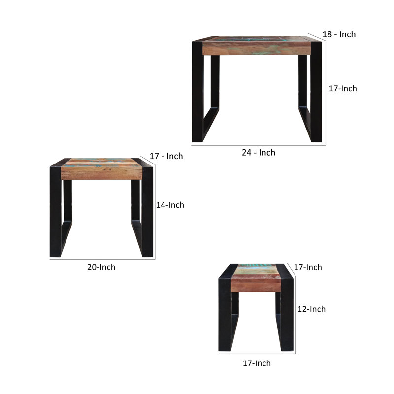 Jaxyn Solid Wood Top Nesting Tables