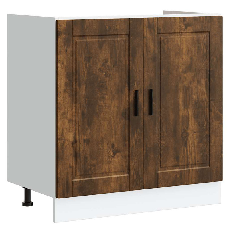 Pieds de meuble-lavabo vidaXL, 31,5 po x 18,1 po x 32,1 po, Chêne fumé