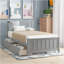 Lit plateforme simple avec deux tiroirs, gris
