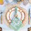 Ensemble de 4 assiettes à salade et dessert Bamboo Touch en mélamine, 22,2 cm de diamètre, avec bordure en bambou, incassables et compatibles au lave-vaisselle.-1013268783